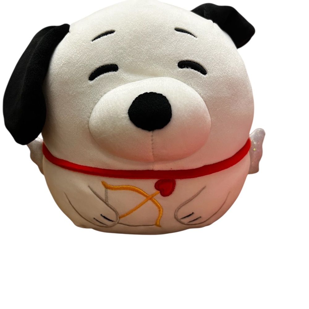 Cupid Snoopy Squishmallow - super soft peanuts squishmallows valentines plush